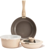 סט כלי בישול לא נדבקים עם ידית נשלפת